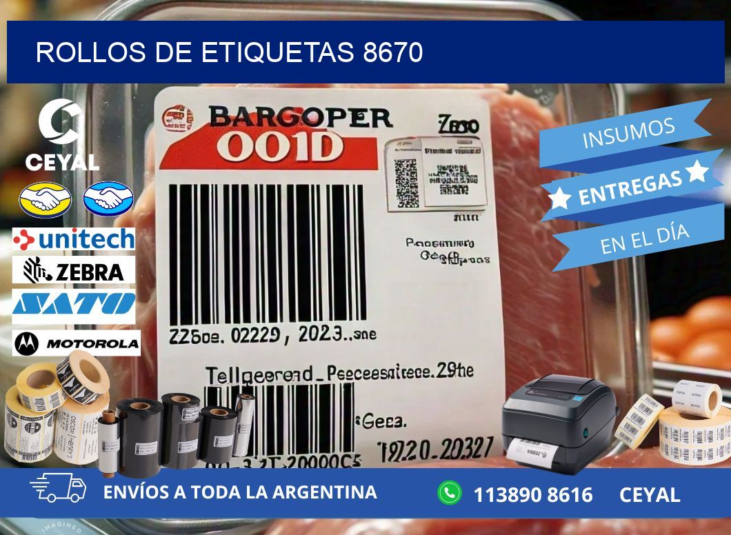 ROLLOS DE ETIQUETAS 8670