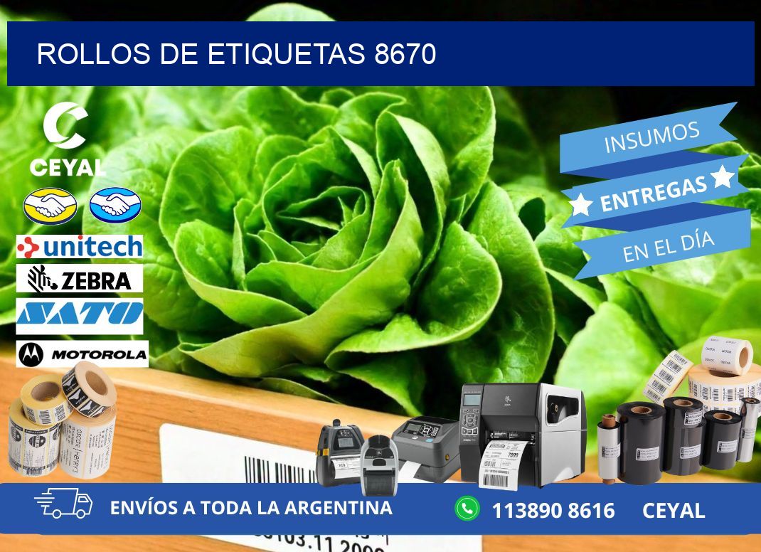 ROLLOS DE ETIQUETAS 8670