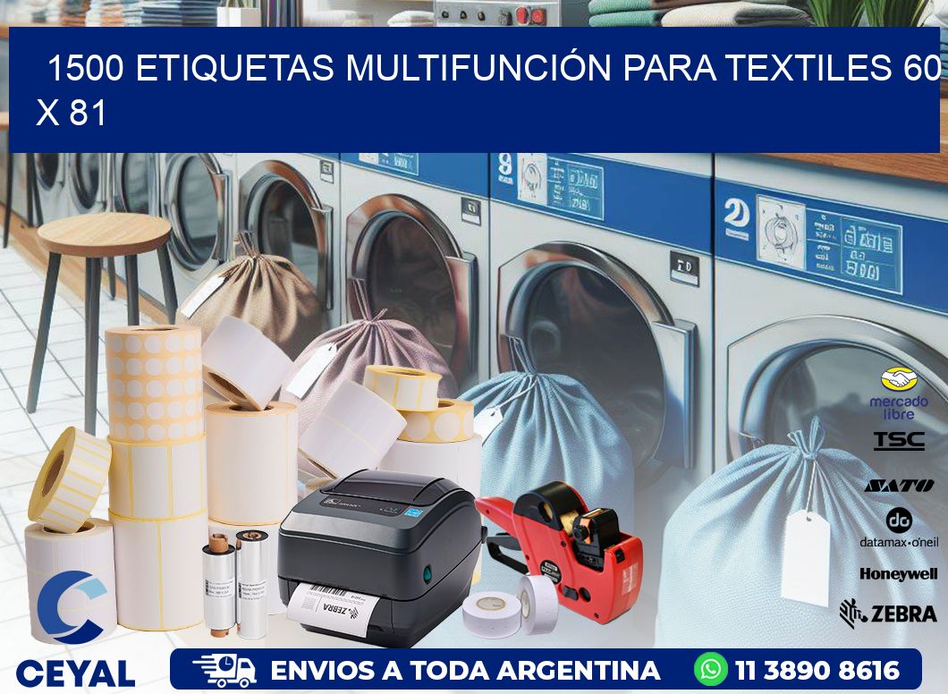 1500 ETIQUETAS MULTIFUNCIÓN PARA TEXTILES 60 x 81