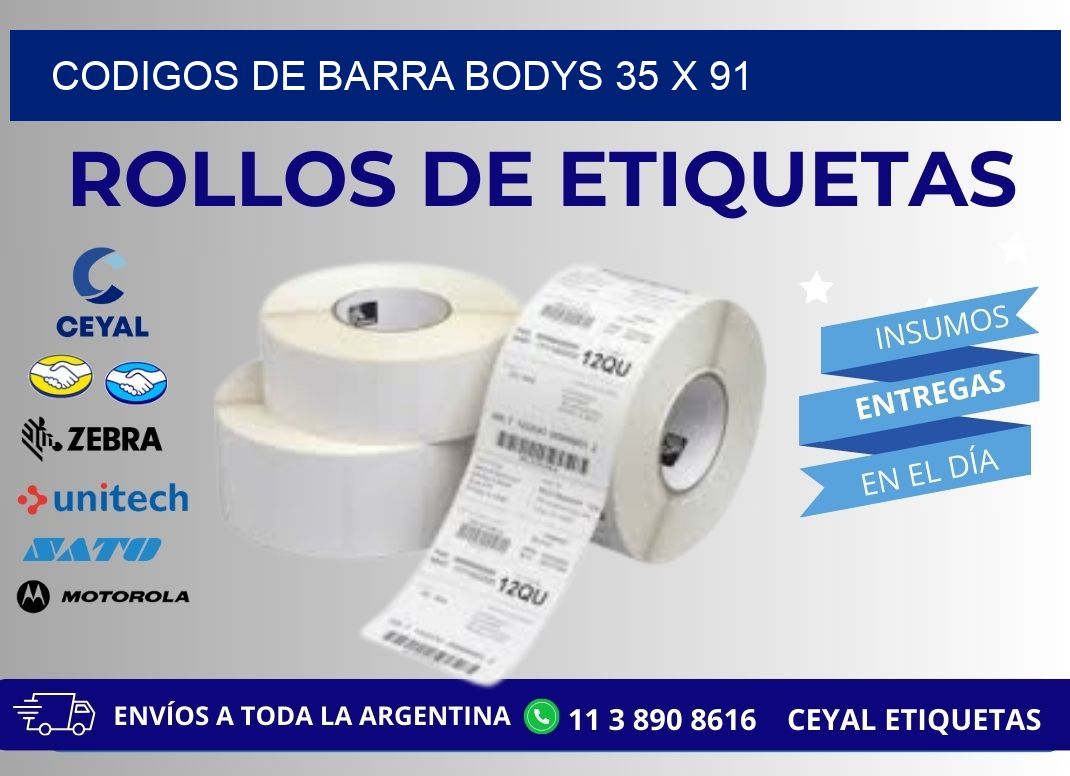 CODIGOS DE BARRA BODYS 35 x 91