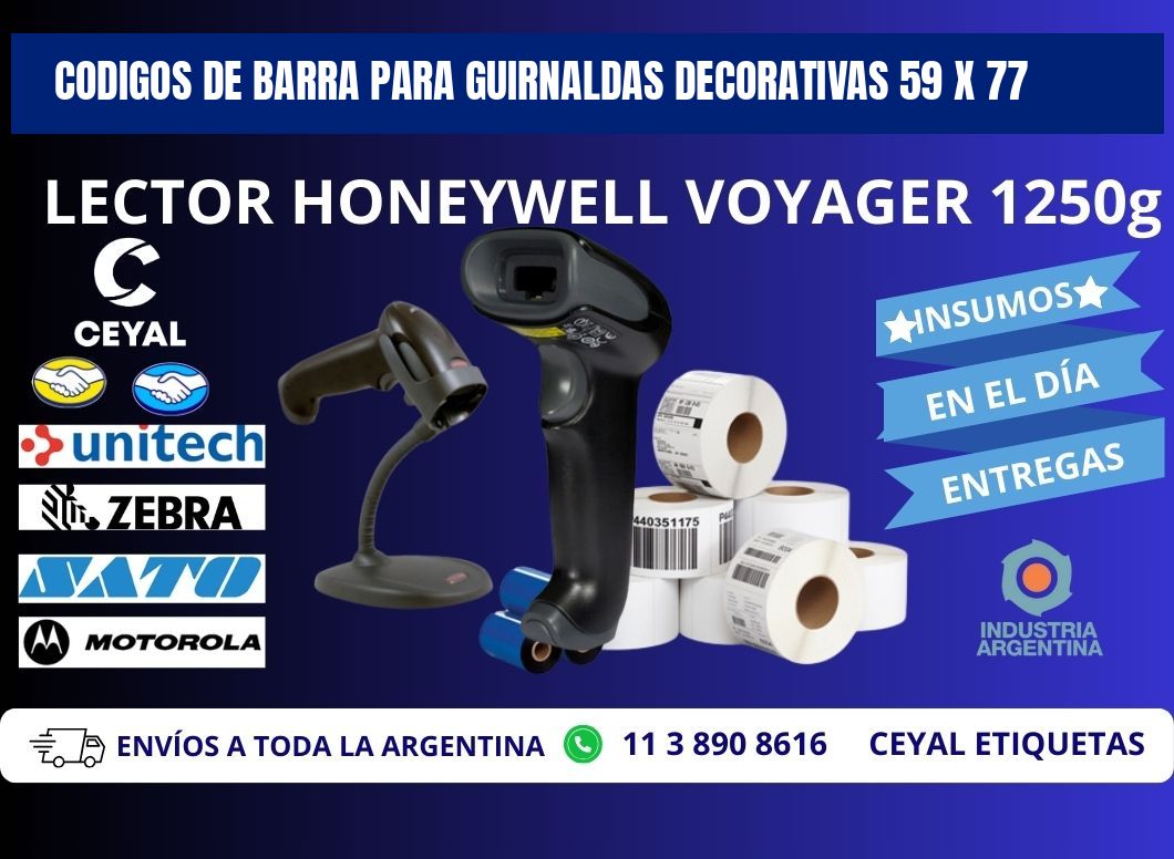 CODIGOS DE BARRA PARA GUIRNALDAS DECORATIVAS 59 x 77