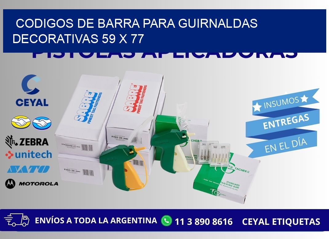 CODIGOS DE BARRA PARA GUIRNALDAS DECORATIVAS 59 x 77