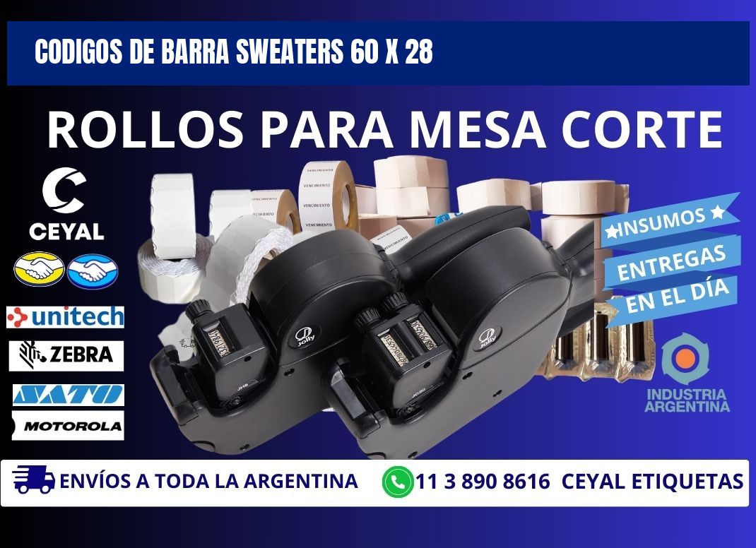 CODIGOS DE BARRA SWEATERS 60 x 28