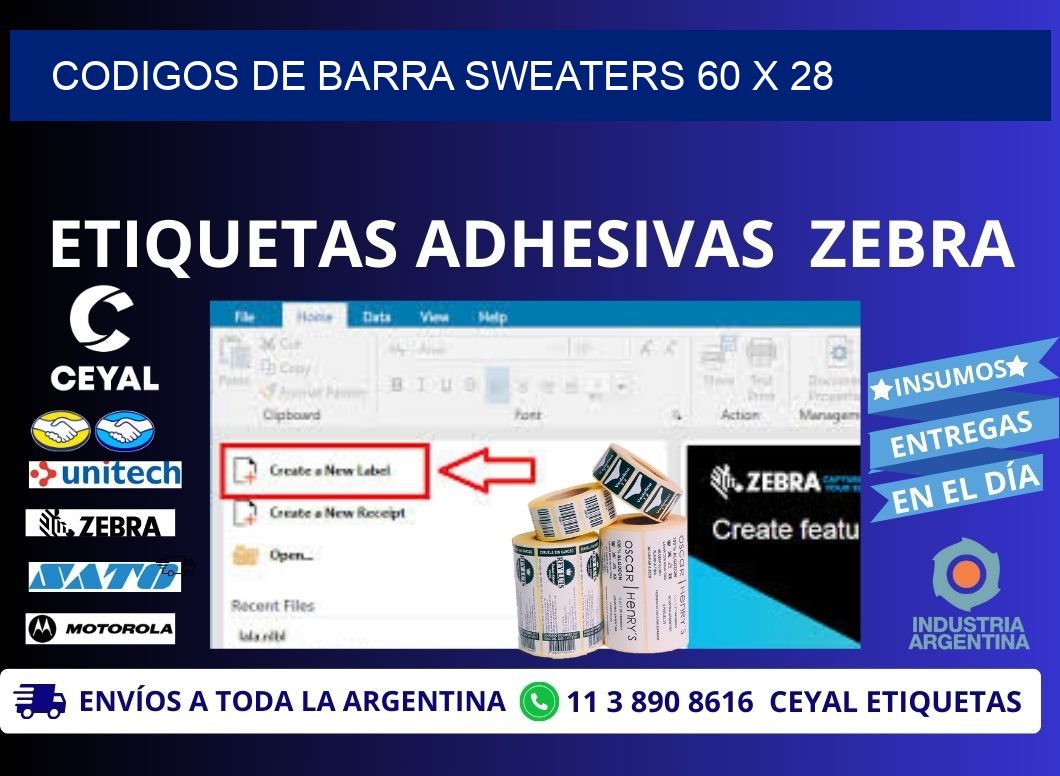 CODIGOS DE BARRA SWEATERS 60 x 28