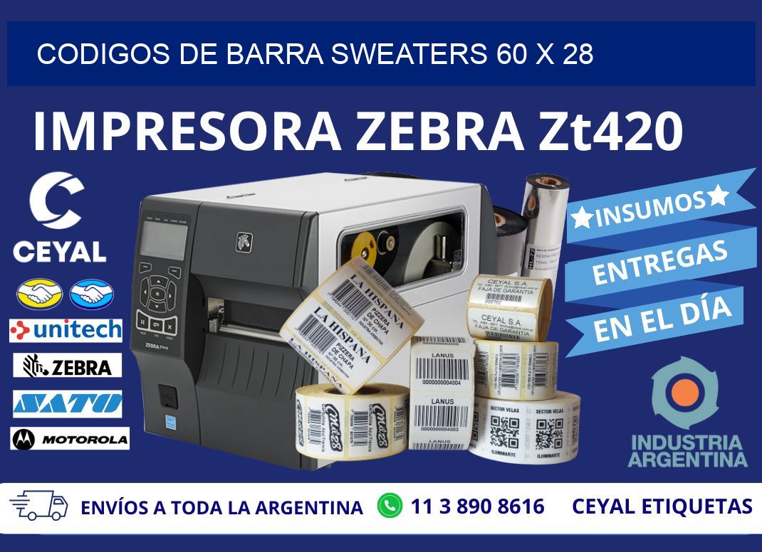 CODIGOS DE BARRA SWEATERS 60 x 28