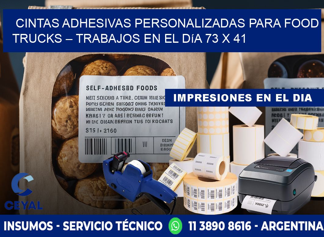 Cintas adhesivas personalizadas para food trucks – Trabajos en el día 73 x 41