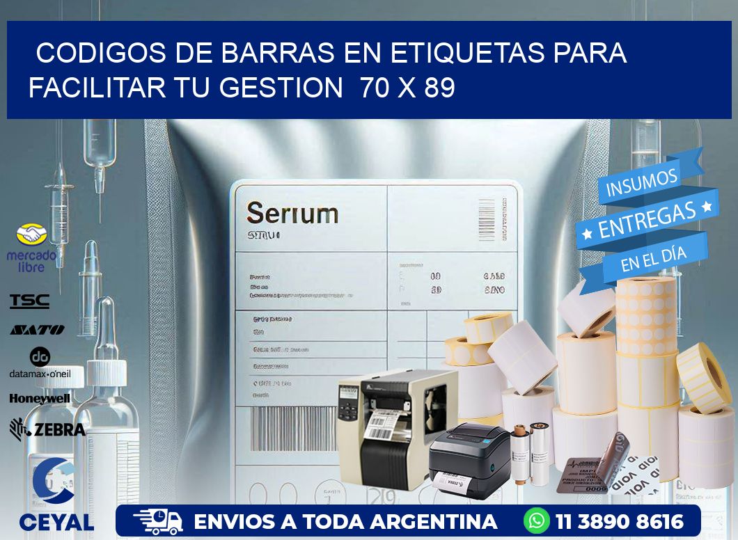 Codigos de Barras en Etiquetas para Facilitar tu Gestion  70 x 89