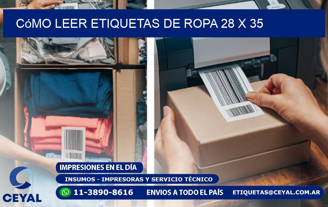 Cómo Leer Etiquetas de Ropa 28 x 35