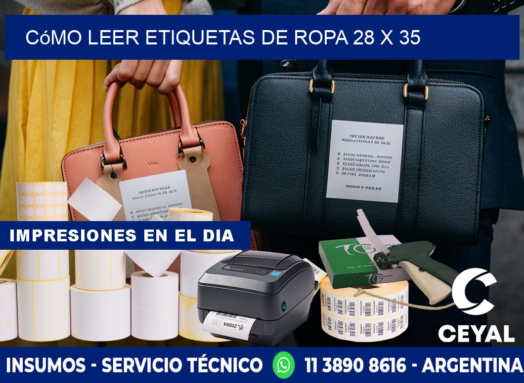 Cómo Leer Etiquetas de Ropa 28 x 35