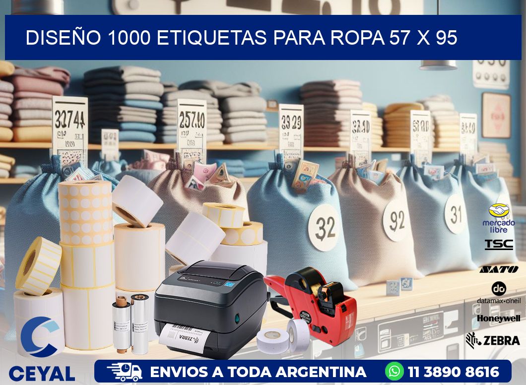 DISEÑO 1000 ETIQUETAS PARA ROPA 57 x 95