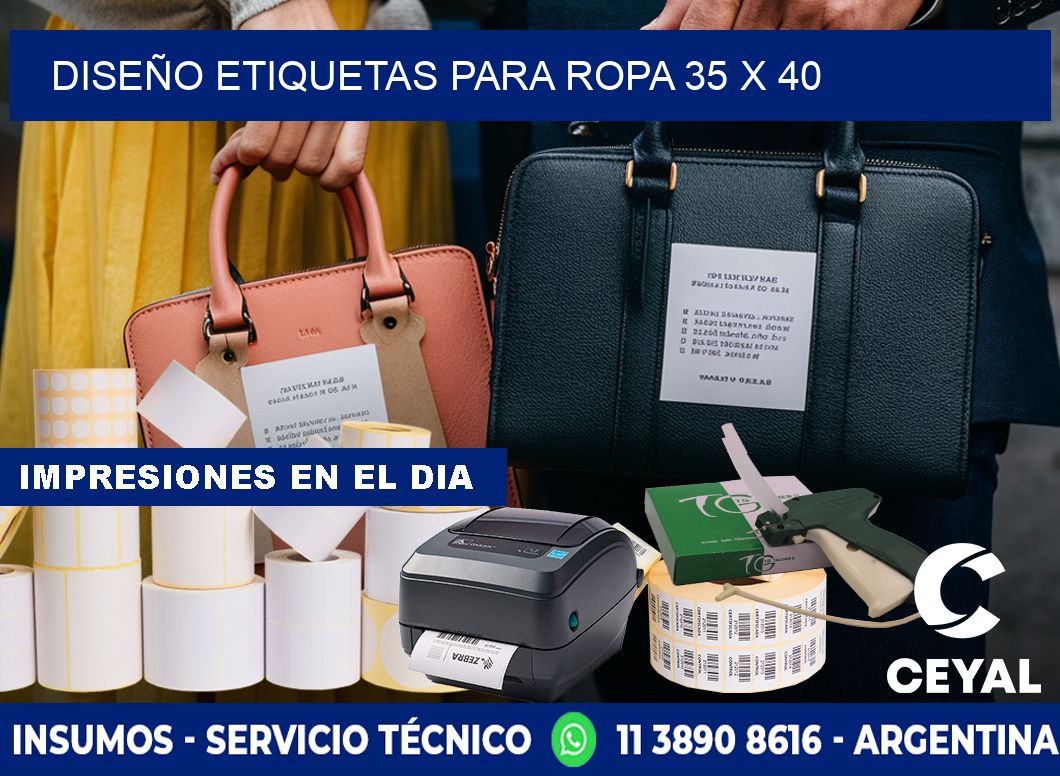 DISEÑO ETIQUETAS PARA ROPA 35 x 40