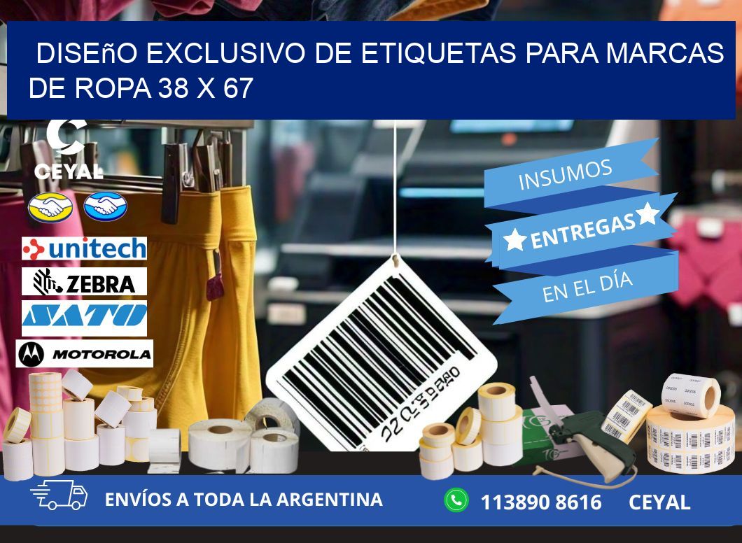 Diseño Exclusivo de Etiquetas para Marcas de Ropa 38 x 67
