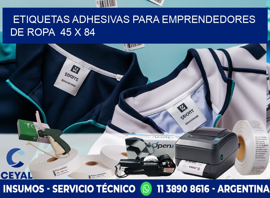 ETIQUETAS ADHESIVAS PARA EMPRENDEDORES DE ROPA 45 x 84