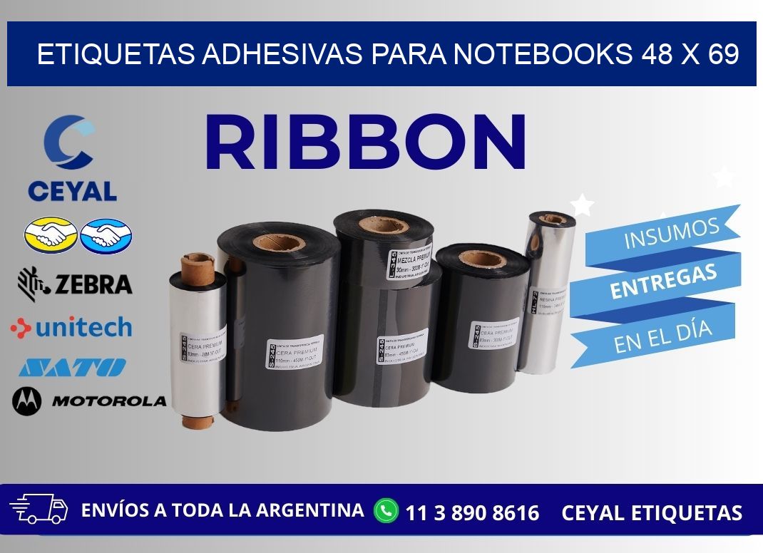 ETIQUETAS ADHESIVAS PARA NOTEBOOKS 48 x 69