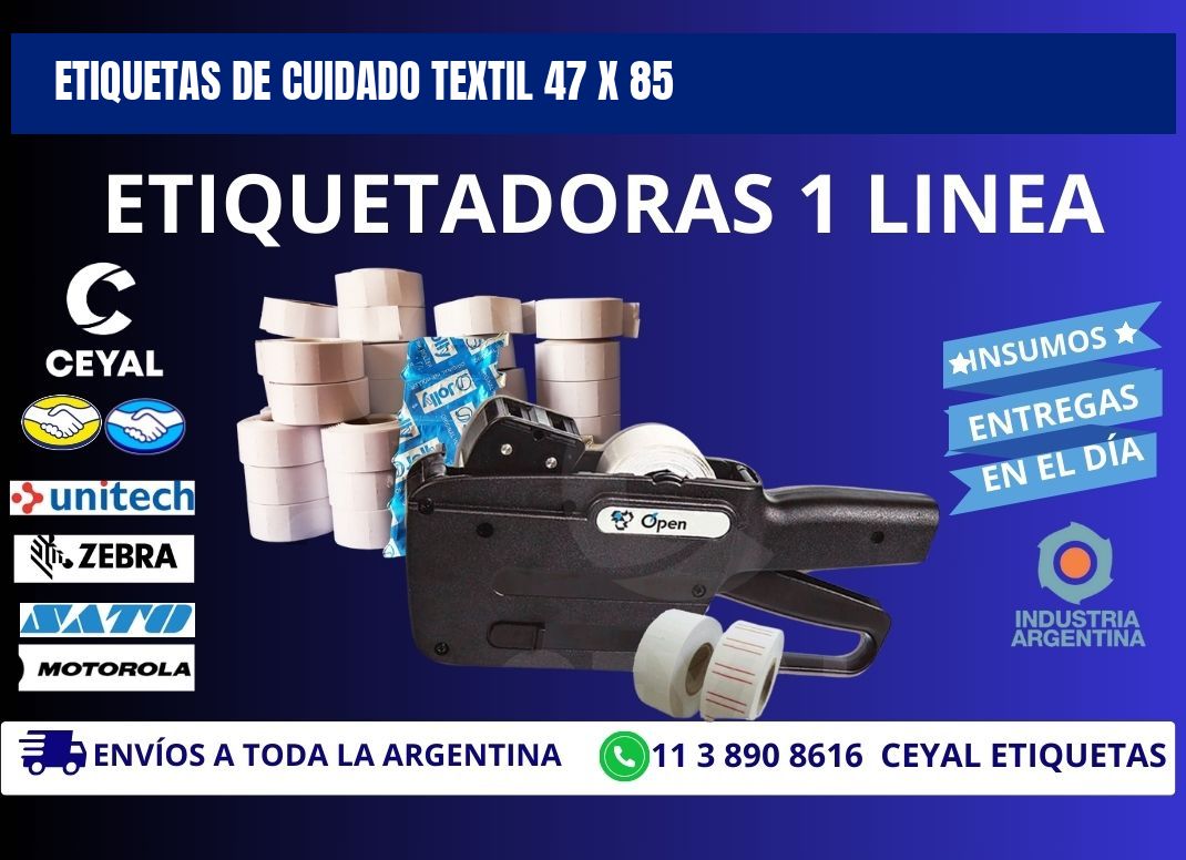 ETIQUETAS DE CUIDADO TEXTIL 47 x 85