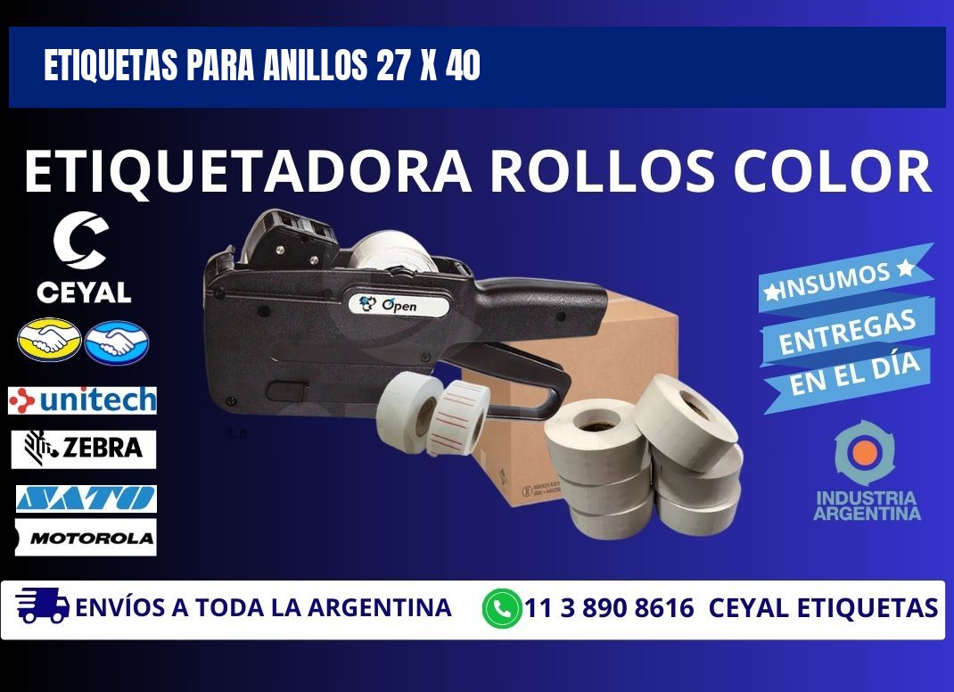 ETIQUETAS PARA ANILLOS 27 x 40