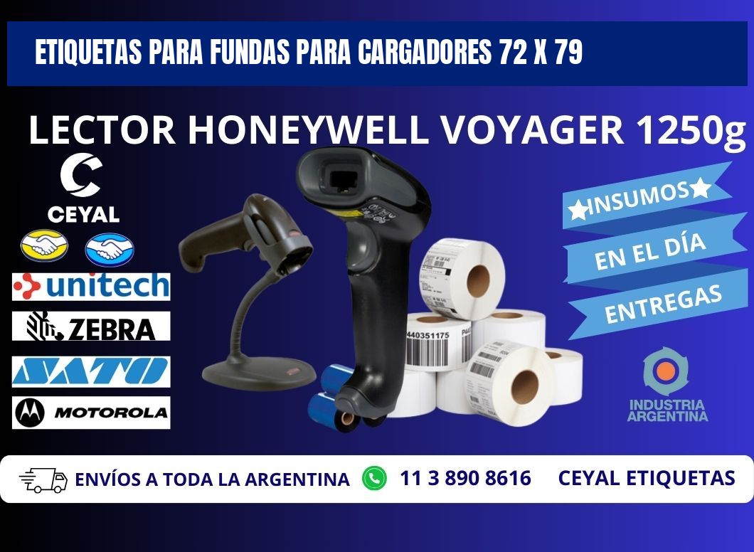 ETIQUETAS PARA FUNDAS PARA CARGADORES 72 x 79