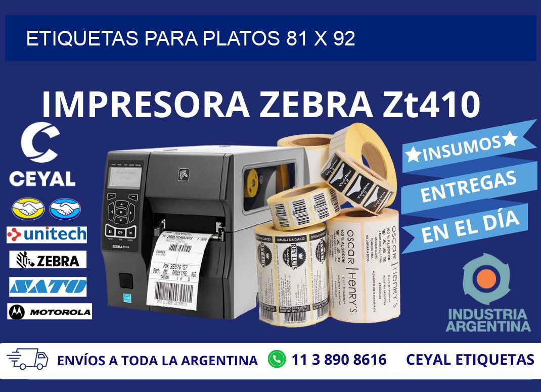 ETIQUETAS PARA PLATOS 81 x 92