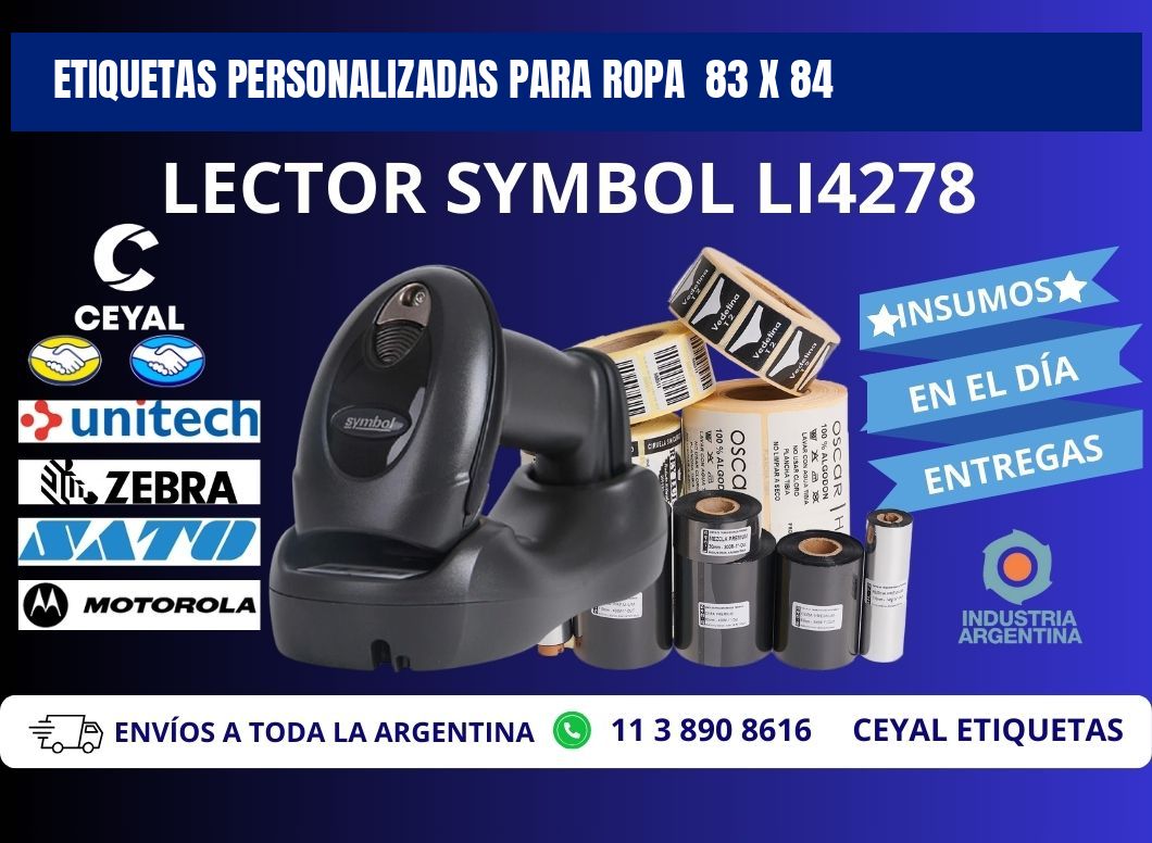 ETIQUETAS PERSONALIZADAS PARA ROPA  83 x 84