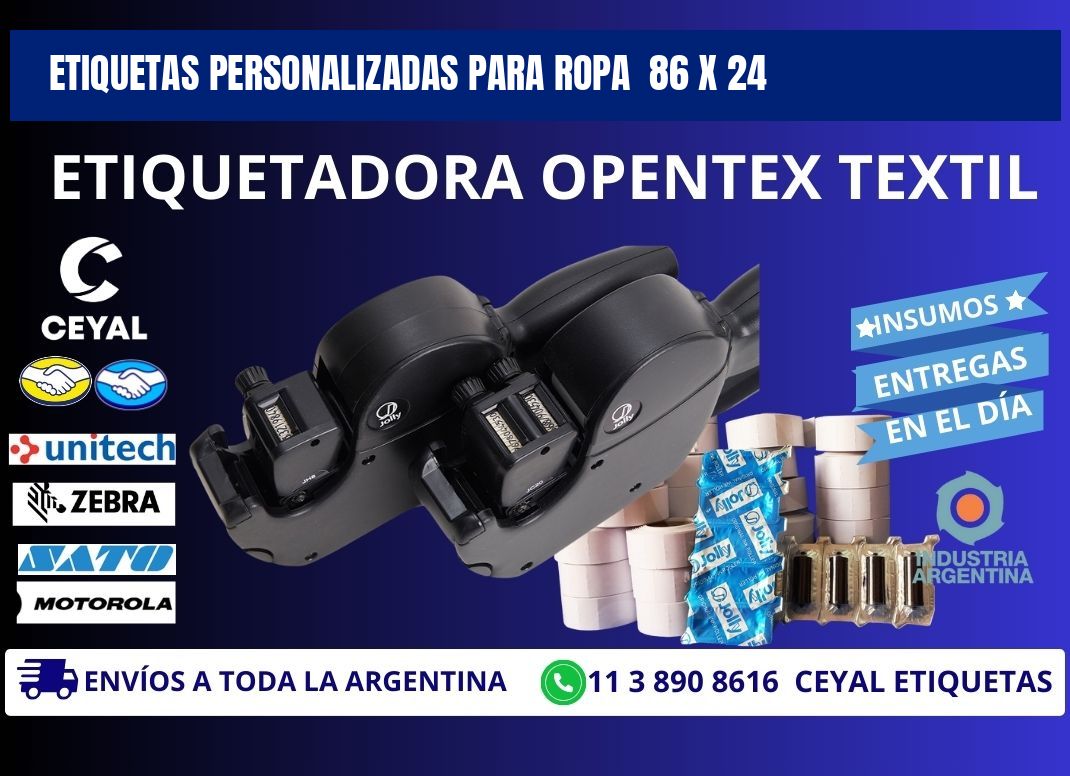 ETIQUETAS PERSONALIZADAS PARA ROPA 86 x 24