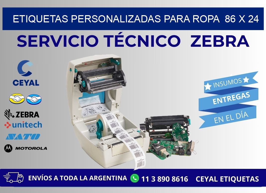 ETIQUETAS PERSONALIZADAS PARA ROPA 86 x 24