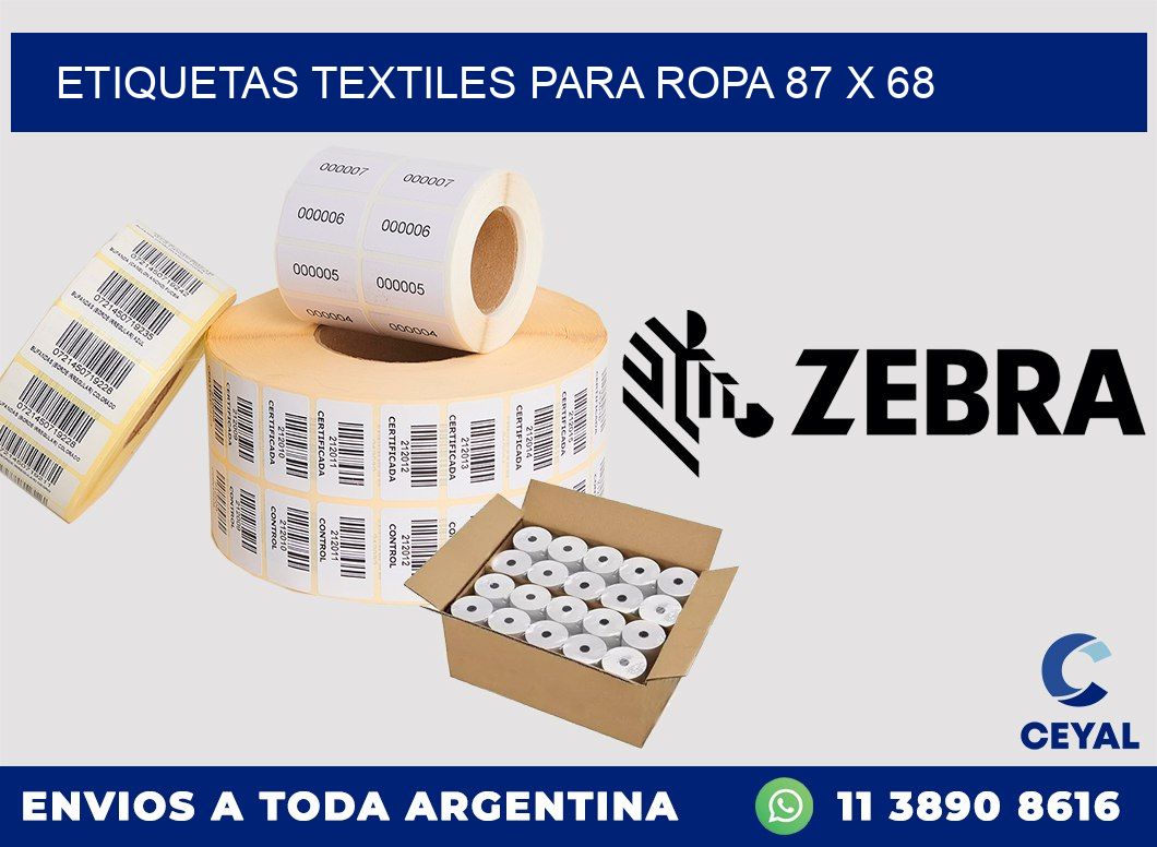 ETIQUETAS TEXTILES PARA ROPA 87 x 68