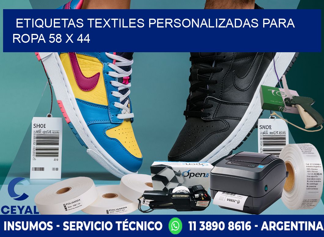 ETIQUETAS TEXTILES PERSONALIZADAS PARA ROPA 58 x 44