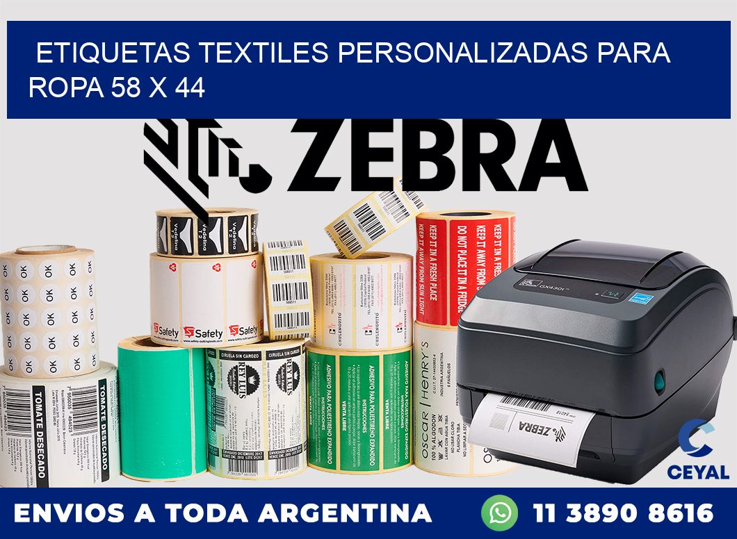 ETIQUETAS TEXTILES PERSONALIZADAS PARA ROPA 58 x 44