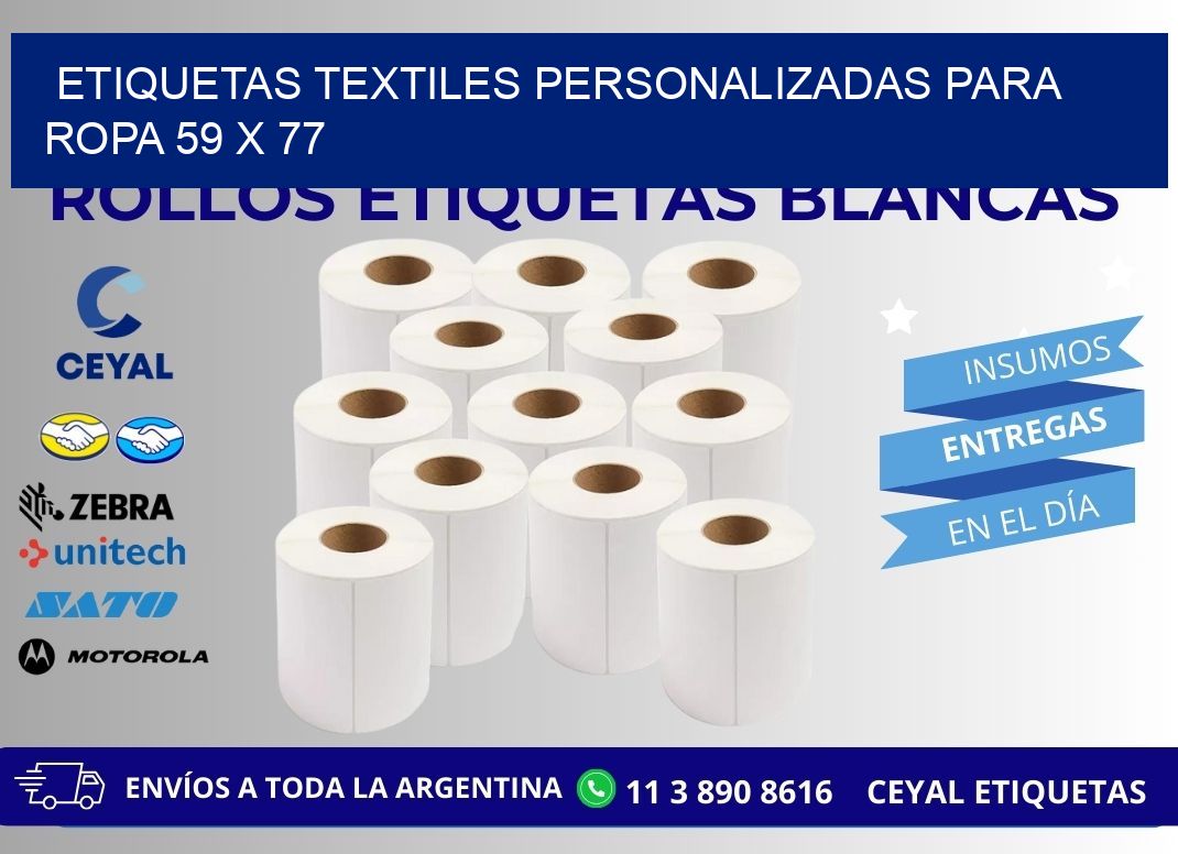 ETIQUETAS TEXTILES PERSONALIZADAS PARA ROPA 59 x 77