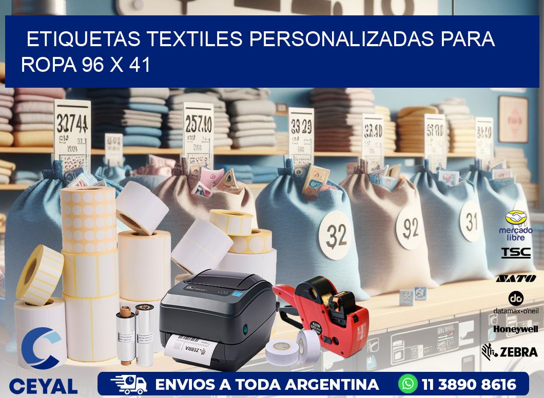 ETIQUETAS TEXTILES PERSONALIZADAS PARA ROPA 96 x 41