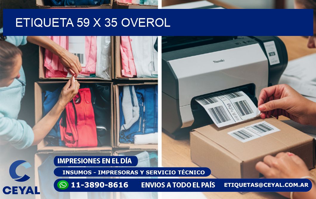 Etiqueta 59 x 35 overol