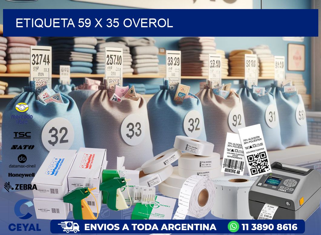 Etiqueta 59 x 35 overol