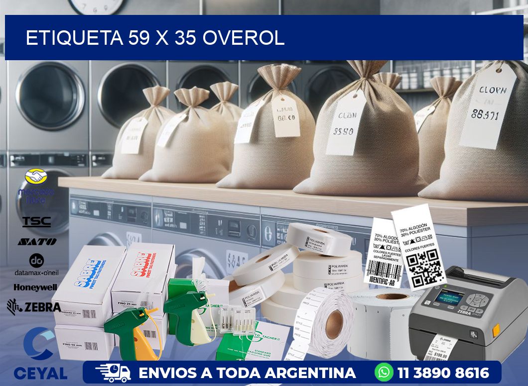 Etiqueta 59 x 35 overol