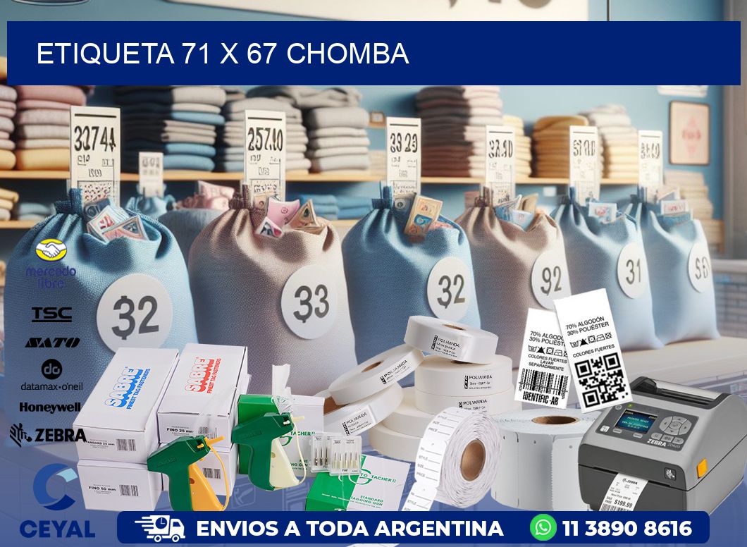 Etiqueta 71 x 67 chomba