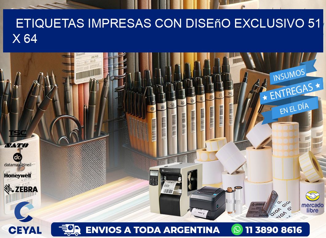 Etiquetas Impresas con Diseño Exclusivo 51 x 64