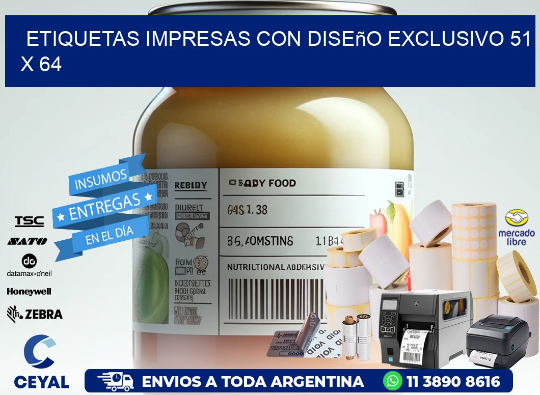 Etiquetas Impresas con Diseño Exclusivo 51 x 64