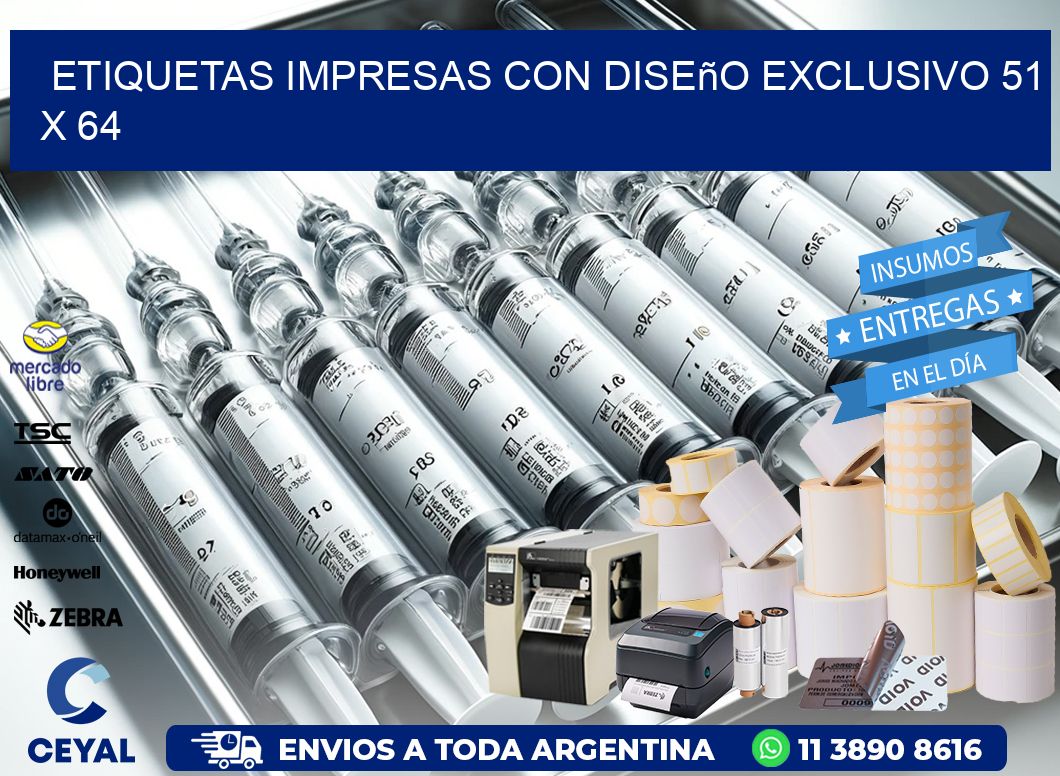 Etiquetas Impresas con Diseño Exclusivo 51 x 64