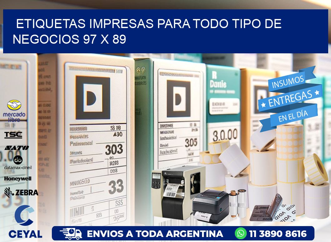 Etiquetas Impresas para Todo Tipo de Negocios 97 x 89