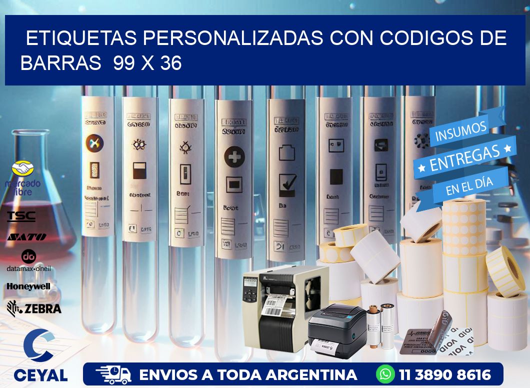 Etiquetas Personalizadas con Codigos de Barras  99 x 36