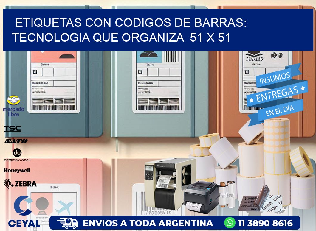 Etiquetas con Codigos de Barras: Tecnologia que Organiza  51 x 51