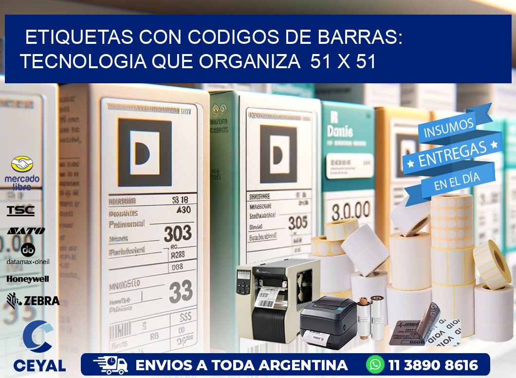 Etiquetas con Codigos de Barras: Tecnologia que Organiza  51 x 51