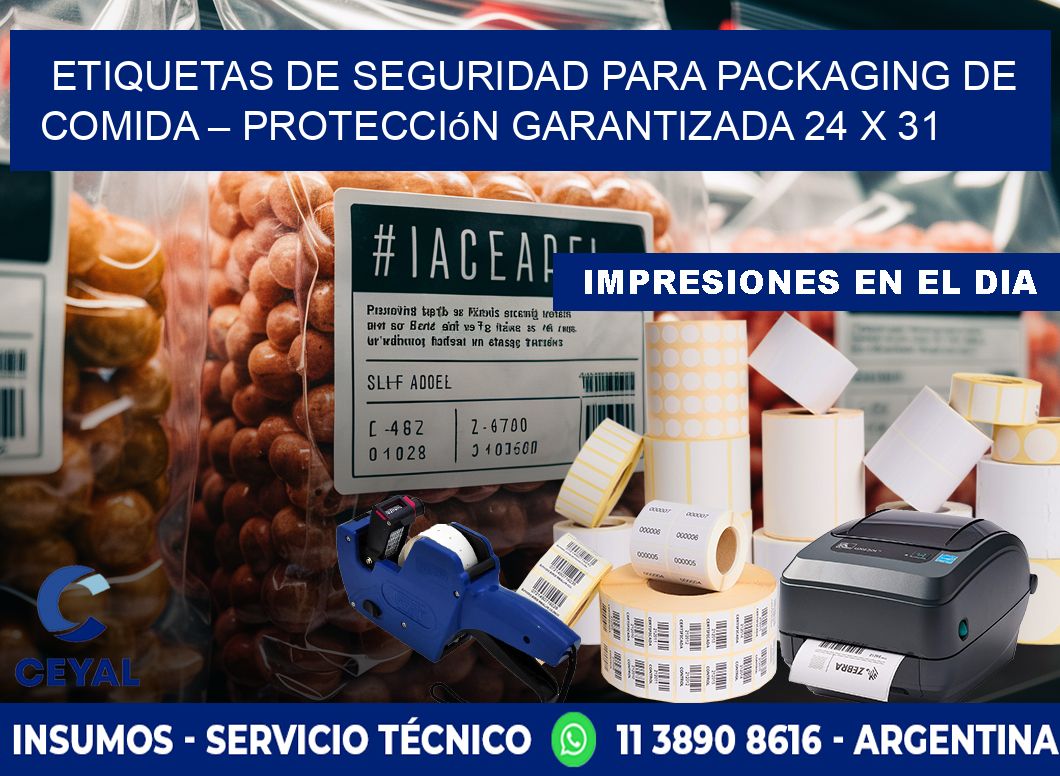 Etiquetas de seguridad para packaging de comida – Protección garantizada 24 x 31