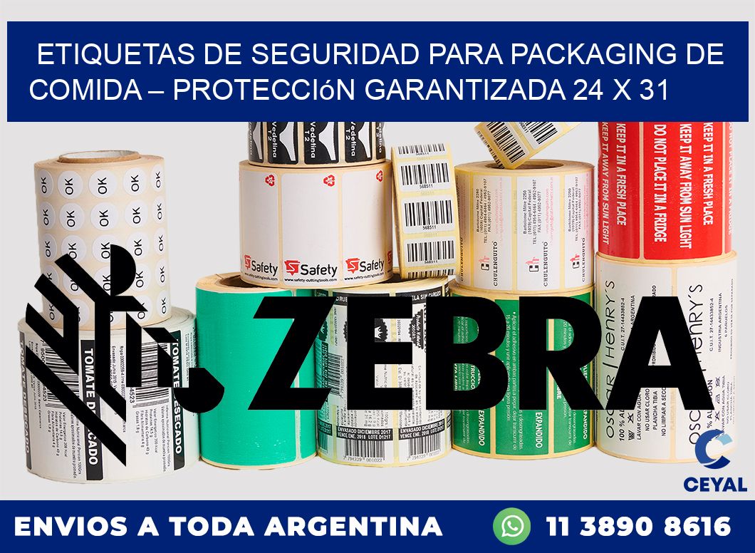 Etiquetas de seguridad para packaging de comida – Protección garantizada 24 x 31