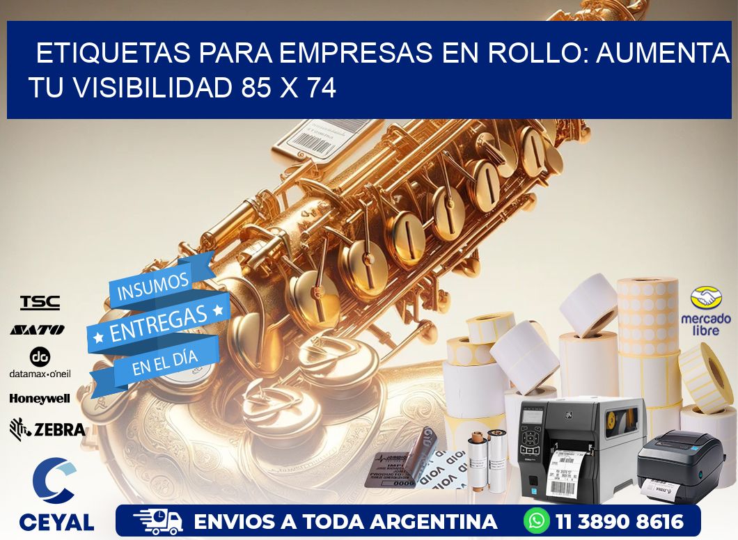 Etiquetas para Empresas en Rollo: Aumenta tu Visibilidad 85 x 74