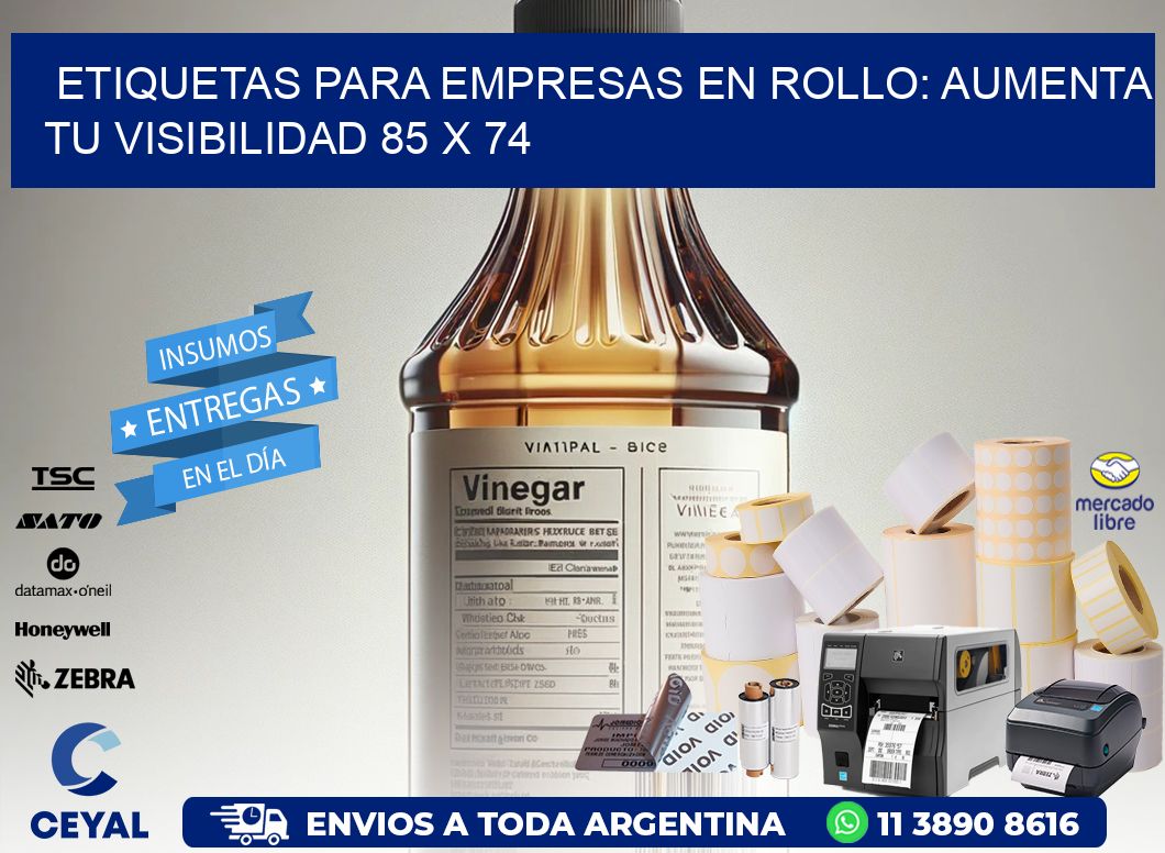 Etiquetas para Empresas en Rollo: Aumenta tu Visibilidad 85 x 74