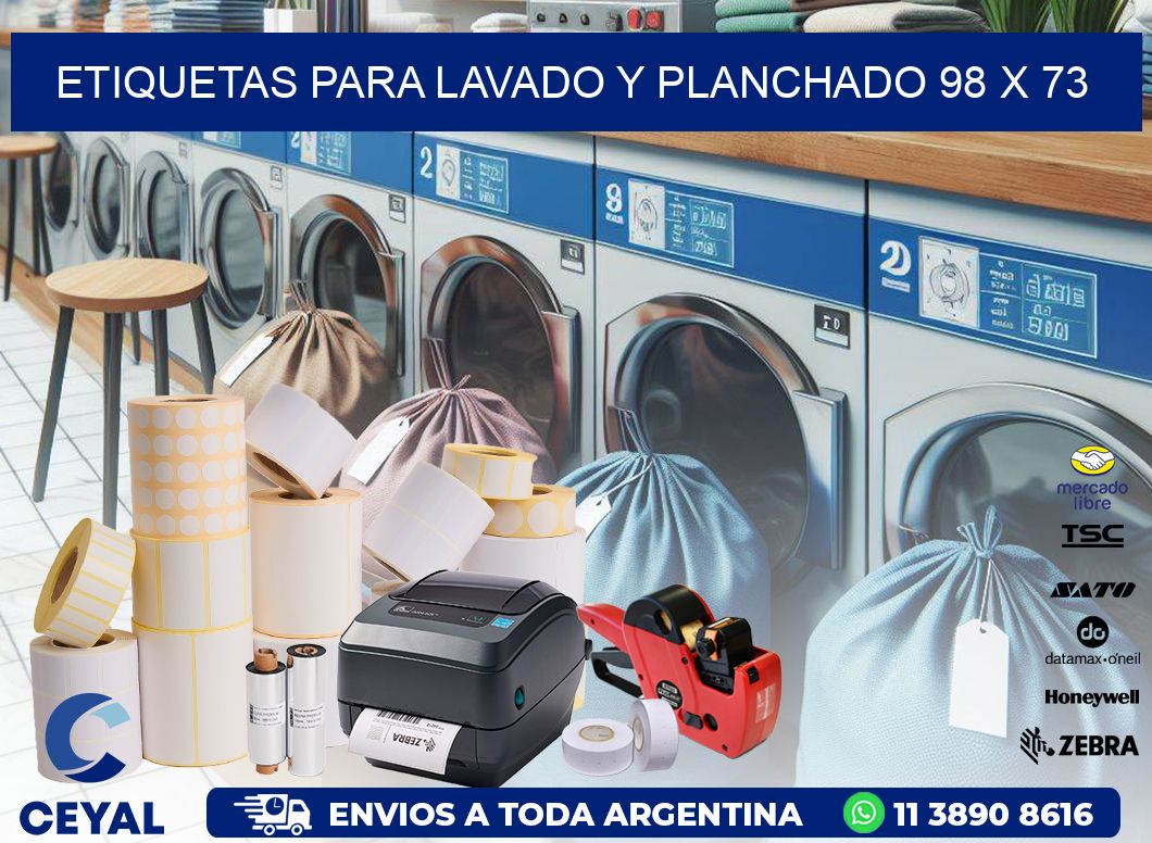 Etiquetas para Lavado y Planchado 98 x 73