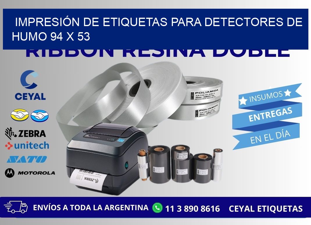 IMPRESIÓN DE ETIQUETAS PARA DETECTORES DE HUMO 94 x 53