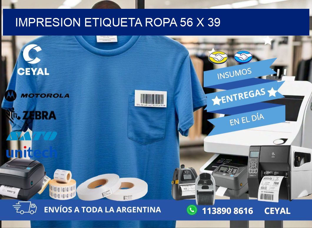 IMPRESION ETIQUETA ROPA 56 x 39