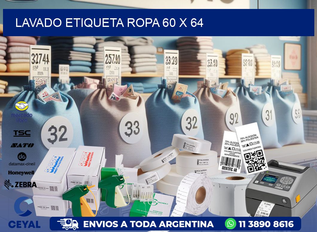 LAVADO ETIQUETA ROPA 60 x 64