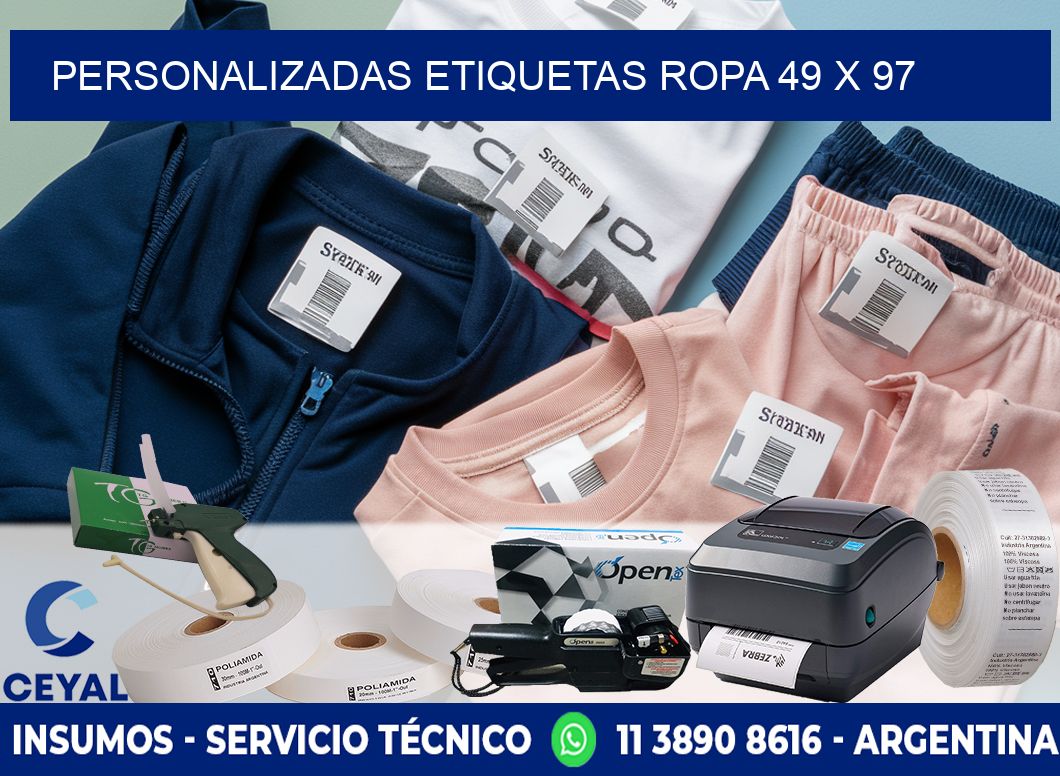 PERSONALIZADAS ETIQUETAS ROPA 49 x 97